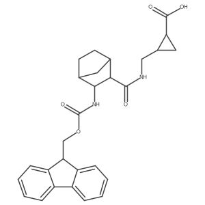 rac-(1R,2S)-2-({[3-({[(9H-fluoren-9-yl)methoxy]carbonyl}amino)bicyclo[2.2.1]heptan-2-yl]formamido}methyl)cyclopropane-1-carboxylic acid Structure