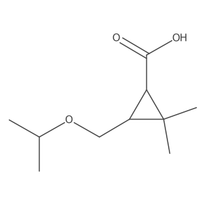2,2-Dimethyl-3-[(propan-2-yloxy)methyl]cyclopropane-1-carboxylic acid结构式