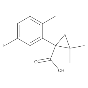 1-(5-Fluoro-2-methylphenyl)-2,2-dimethylcyclopropane-1-carboxylic acid结构式