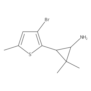 3-(3-Bromo-5-methylthiophen-2-yl)-2,2-dimethylcyclopropan-1-amine结构式