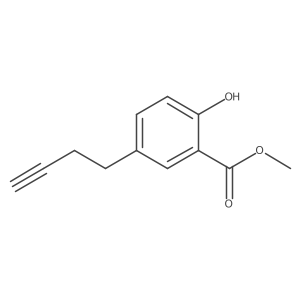 Methyl 5-(but-3-yn-1-yl)-2-hydroxybenzoate结构式