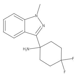 4,4-difluoro-1-(1-methyl-1H-indazol-3-yl)cyclohexan-1-amine Structure