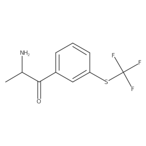 2-Amino-1-{3-[(trifluoromethyl)sulfanyl]phenyl}propan-1-one Structure