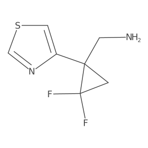 [2,2-Difluoro-1-(1,3-thiazol-4-yl)cyclopropyl]methanamine Structure