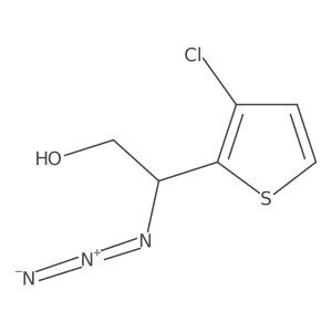 2-Azido-2-(3-chlorothiophen-2-yl)ethan-1-ol结构式