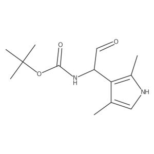 tert-butyl N-[1-(2,4-dimethyl-1H-pyrrol-3-yl)-2-oxoethyl]carbamate结构式