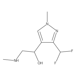 1-[3-(difluoromethyl)-1-methyl-1H-pyrazol-4-yl]-2-(methylamino)ethan-1-ol Structure
