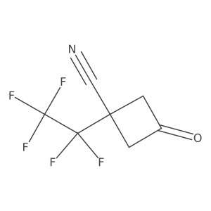 3-Oxo-1-(pentafluoroethyl)cyclobutane-1-carbonitrile结构式