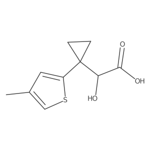2-Hydroxy-2-[1-(4-methylthiophen-2-yl)cyclopropyl]acetic acid Structure