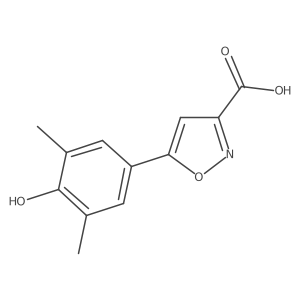 5-(4-Hydroxy-3,5-dimethylphenyl)-1,2-oxazole-3-carboxylic acid Structure