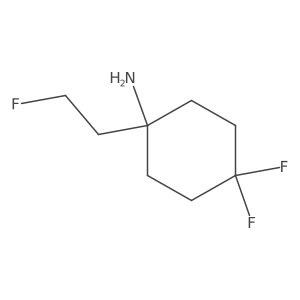 4,4-Difluoro-1-(2-fluoroethyl)cyclohexan-1-amine Structure