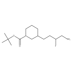 Tert-butyl 3-(4-amino-3-fluorobutyl)piperidine-1-carboxylate结构式