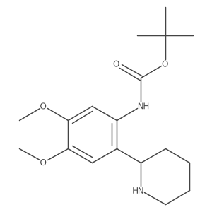 tert-butyl N-[4,5-dimethoxy-2-(piperidin-2-yl)phenyl]carbamate结构式
