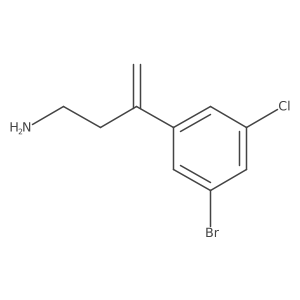 3-(3-Bromo-5-chlorophenyl)but-3-en-1-amine结构式