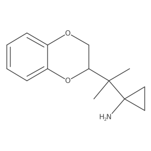 1-[2-(2,3-Dihydro-1,4-benzodioxin-2-yl)propan-2-yl]cyclopropan-1-amine结构式