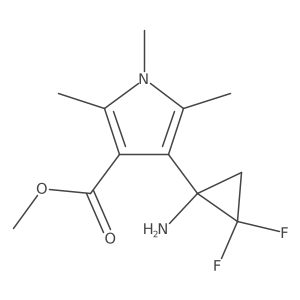 methyl 4-(1-amino-2,2-difluorocyclopropyl)-1,2,5-trimethyl-1H-pyrrole-3-carboxylate结构式