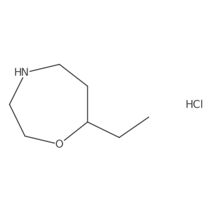 7-Ethyl-1,4-oxazepane hydrochloride结构式
