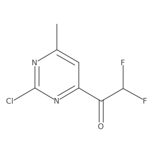 1-(2-Chloro-6-methylpyrimidin-4-yl)-2,2-difluoroethan-1-one结构式