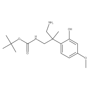 tert-butyl N-[3-amino-2-(2-hydroxy-4-methoxyphenyl)-2-methylpropyl]carbamate结构式