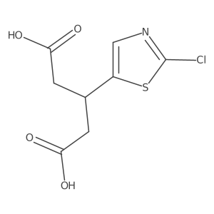 3-(2-Chloro-1,3-thiazol-5-yl)pentanedioic acid Structure