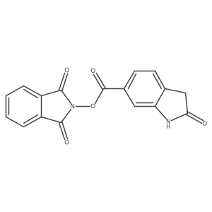 1,3-dioxo-2,3-dihydro-1H-isoindol-2-yl 2-oxo-2,3-dihydro-1H-indole-6-carboxylate结构式