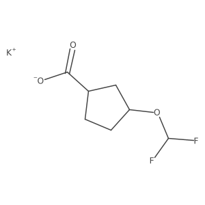 Potassium;3-(difluoromethoxy)cyclopentane-1-carboxylate结构式
