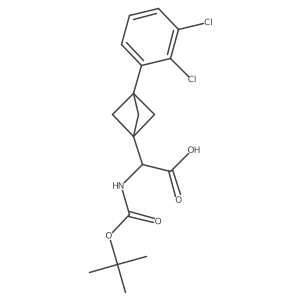 2-{[(Tert-butoxy)carbonyl]amino}-2-[3-(2,3-dichlorophenyl)bicyclo[1.1.1]pentan-1-yl]acetic acid Structure