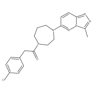2-(4-Chlorophenyl)-1-(4-{3-methyl-[1,2,4]triazolo[4,3-b]pyridazin-6-yl}-1,4-diazepan-1-yl)ethan-1-one结构式