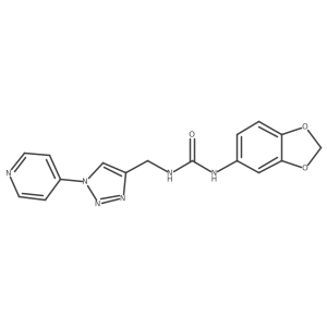 1-(benzo[d][1,3]dioxol-5-yl)-3-((1-(pyridin-4-yl)-1H-1,2,3-triazol-4-yl)methyl)urea Structure