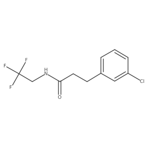 3-(3-Chlorophenyl)-N-(2,2,2-trifluoroethyl)propanamide Structure