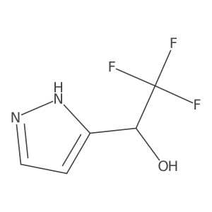 (1R)-2,2,2-trifluoro-1-(1H-pyrazol-5-yl)ethan-1-ol结构式