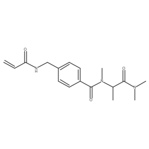 N-[(4-{[(1S)-1-(dimethylcarbamoyl)ethyl](methyl)carbamoyl}phenyl)methyl]prop-2-enamide结构式