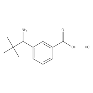 3-(1-Amino-2,2-dimethylpropyl)benzoic acid;hydrochloride结构式