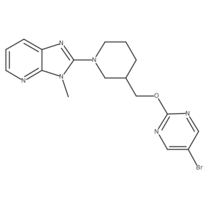 5-bromo-2-[(1-{3-methyl-3H-imidazo[4,5-b]pyridin-2-yl}piperidin-3-yl)methoxy]pyrimidine结构式
