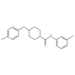 N-(3-chlorophenyl)-4-[(5-fluoropyrimidin-2-yl)oxy]piperidine-1-carboxamide结构式