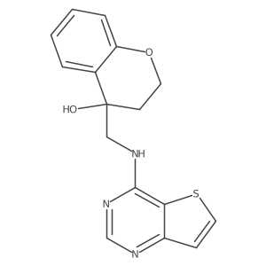 4-[({thieno[3,2-d]pyrimidin-4-yl}amino)methyl]-3,4-dihydro-2H-1-benzopyran-4-ol Structure