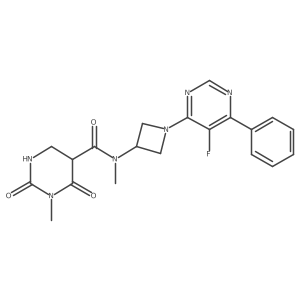 N-[1-(5-fluoro-6-phenylpyrimidin-4-yl)azetidin-3-yl]-N,1-dimethyl-2,6-dioxo-1,3-diazinane-5-carboxamide Structure