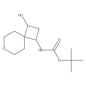 rac-tert-butyl N-[(1R,3R)-3-hydroxy-7-oxaspiro[3.5]nonan-1-yl]carbamate Structure