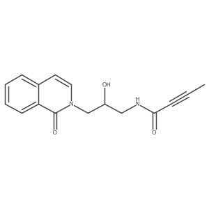 N-[2-Hydroxy-3-(1-oxoisoquinolin-2-yl)propyl]but-2-ynamide结构式