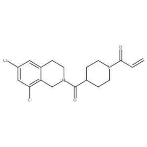 1-[4-(6,8-Dichloro-1,2,3,4-tetrahydroisoquinoline-2-carbonyl)piperidin-1-yl]prop-2-en-1-one Structure