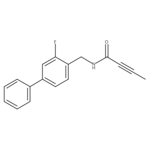 N-[(2-Fluoro-4-phenylphenyl)methyl]but-2-ynamide结构式