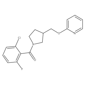 2-{[1-(2-Chloro-6-fluorobenzoyl)pyrrolidin-3-yl]methoxy}pyridine Structure