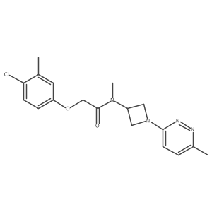 2-(4-chloro-3-methylphenoxy)-N-methyl-N-[1-(6-methylpyridazin-3-yl)azetidin-3-yl]acetamide结构式