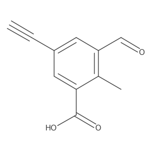 5-Ethynyl-3-formyl-2-methylbenzoic acid结构式