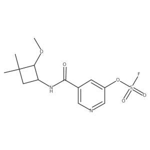 5-[(2-Methoxy-3,3-dimethylcyclobutyl)carbamoyl]pyridin-3-yl sulfurofluoridate Structure