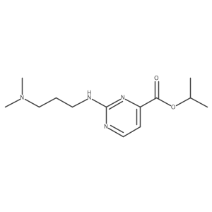 Propan-2-yl 2-{[3-(dimethylamino)propyl]amino}pyrimidine-4-carboxylate结构式