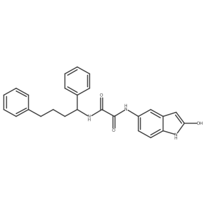 N'-(1,4-Diphenylbutyl)-N-(2-hydroxy-1H-indol-5-yl)oxamide结构式