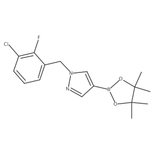 1-[(3-chloro-2-fluorophenyl)methyl]-4-(tetramethyl-1,3,2-dioxaborolan-2-yl)-1H-pyrazole结构式