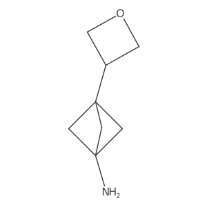 3-(Oxetan-3-yl)bicyclo[1.1.1]pentan-1-amine结构式