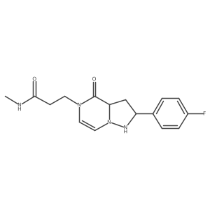 3-[2-(4-fluorophenyl)-4-oxo-1,2,3,3a-tetrahydropyrazolo[1,5-a]pyrazin-5-yl]-N-methylpropanamide Structure